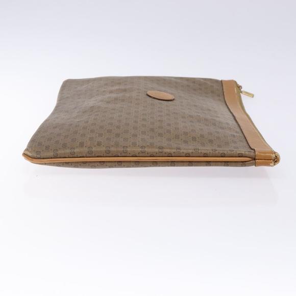 GUCCI Micro GG Supreme Clutch Bag PVC Beige 017 123 0025 Auth gh252